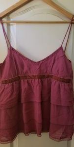 Anthropologie Eloise Raspberry Strappy camisole